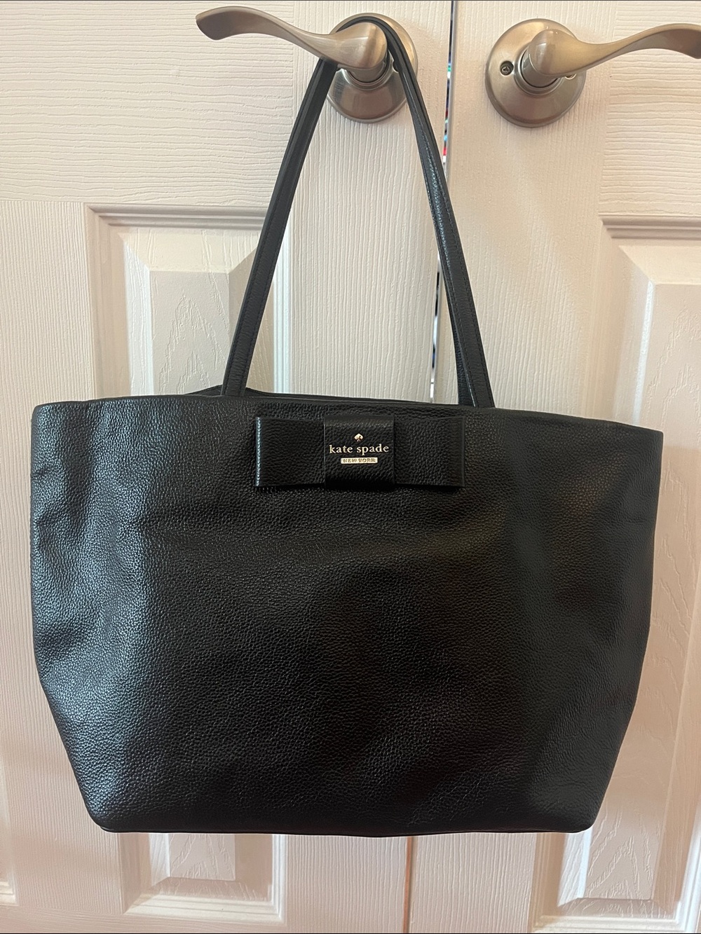 kate spade Black Leather Bow Tote